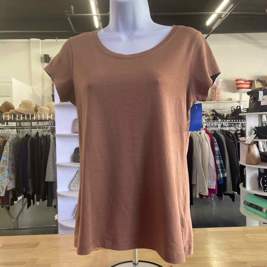 Tahari Size S Brown Preloved T-Shirt SS