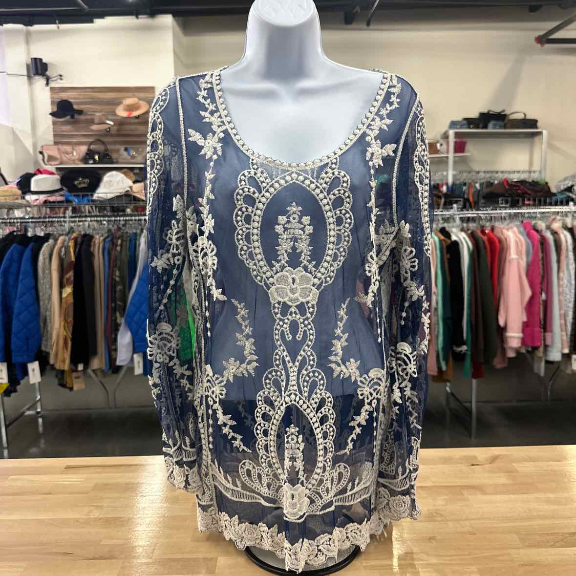 youarenotalone Size L Blue Blouse