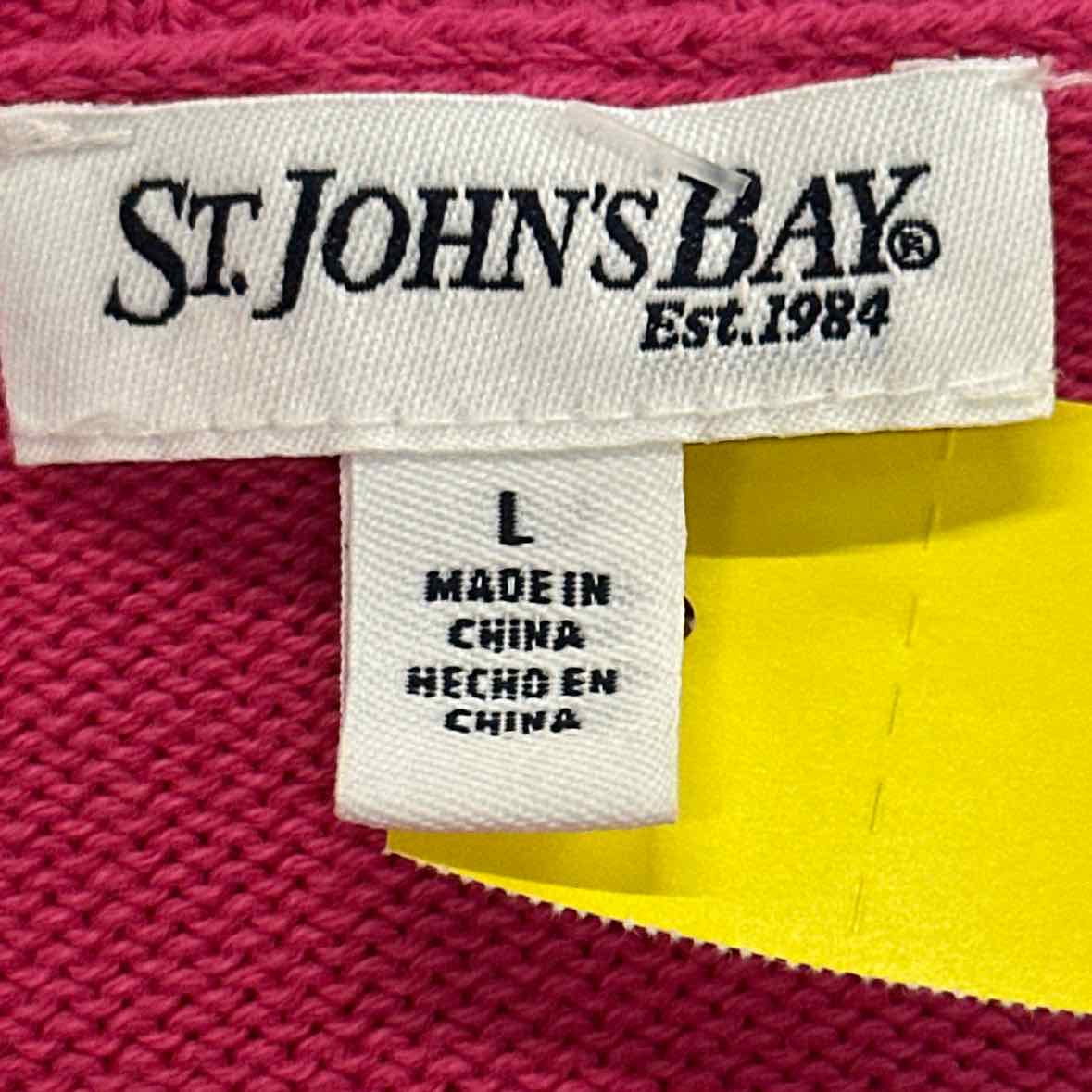 St John's Bay Size L Pink Sweater