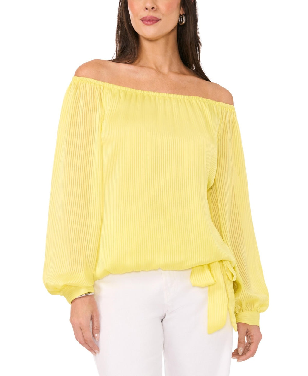 Vince Camuto Size XL Yellow Blouse
