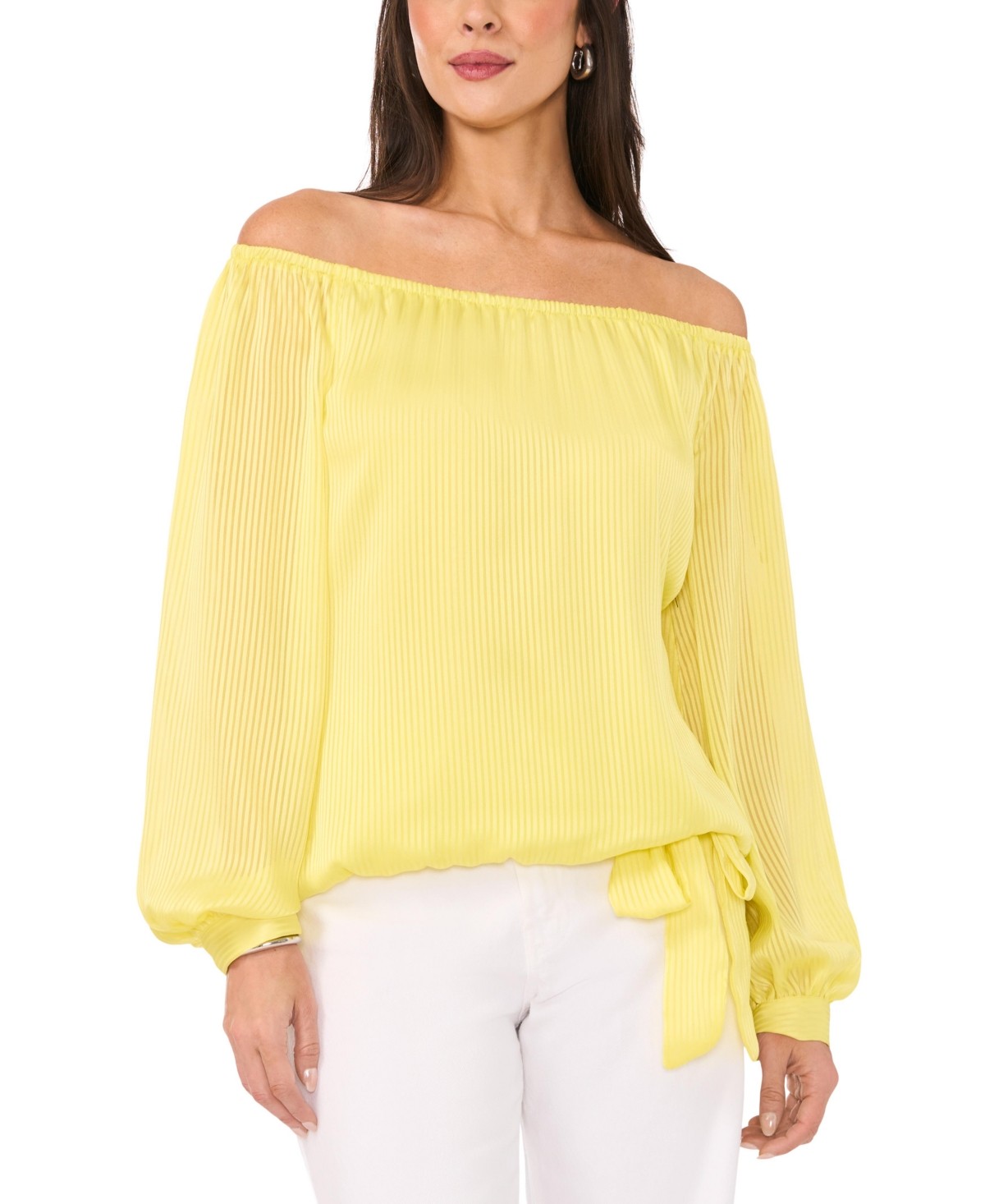 Vince Camuto Size XL Yellow Blouse