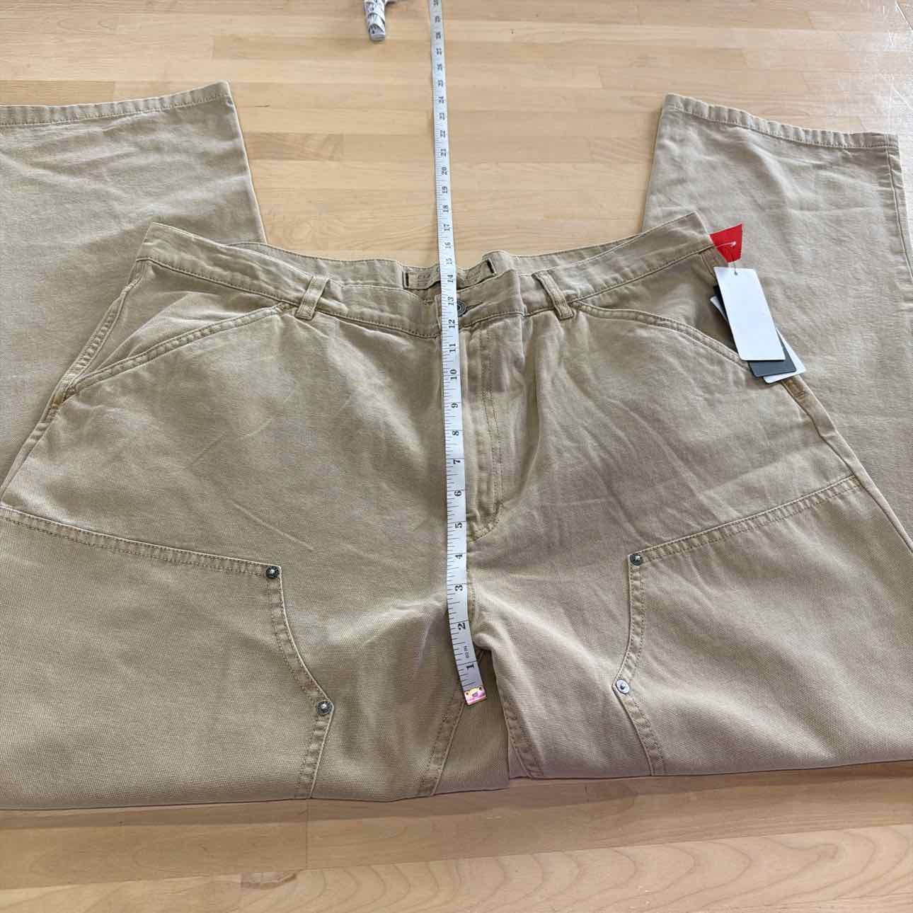 Guess Men's Straight-Fit Cotton Cargo Pants - Impact Grey