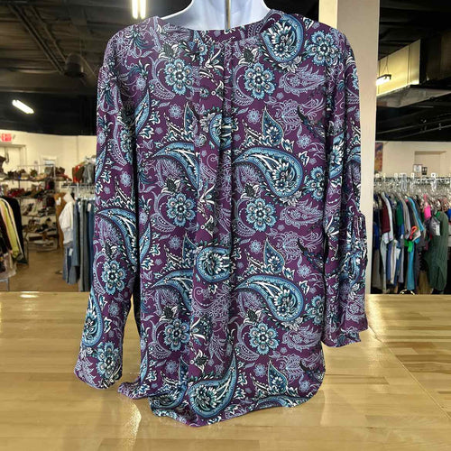 41 Hawthorn Size L Purple Preloved Blouse LS