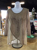 Miss Me Size L Cream Preloved T-Shirt LS