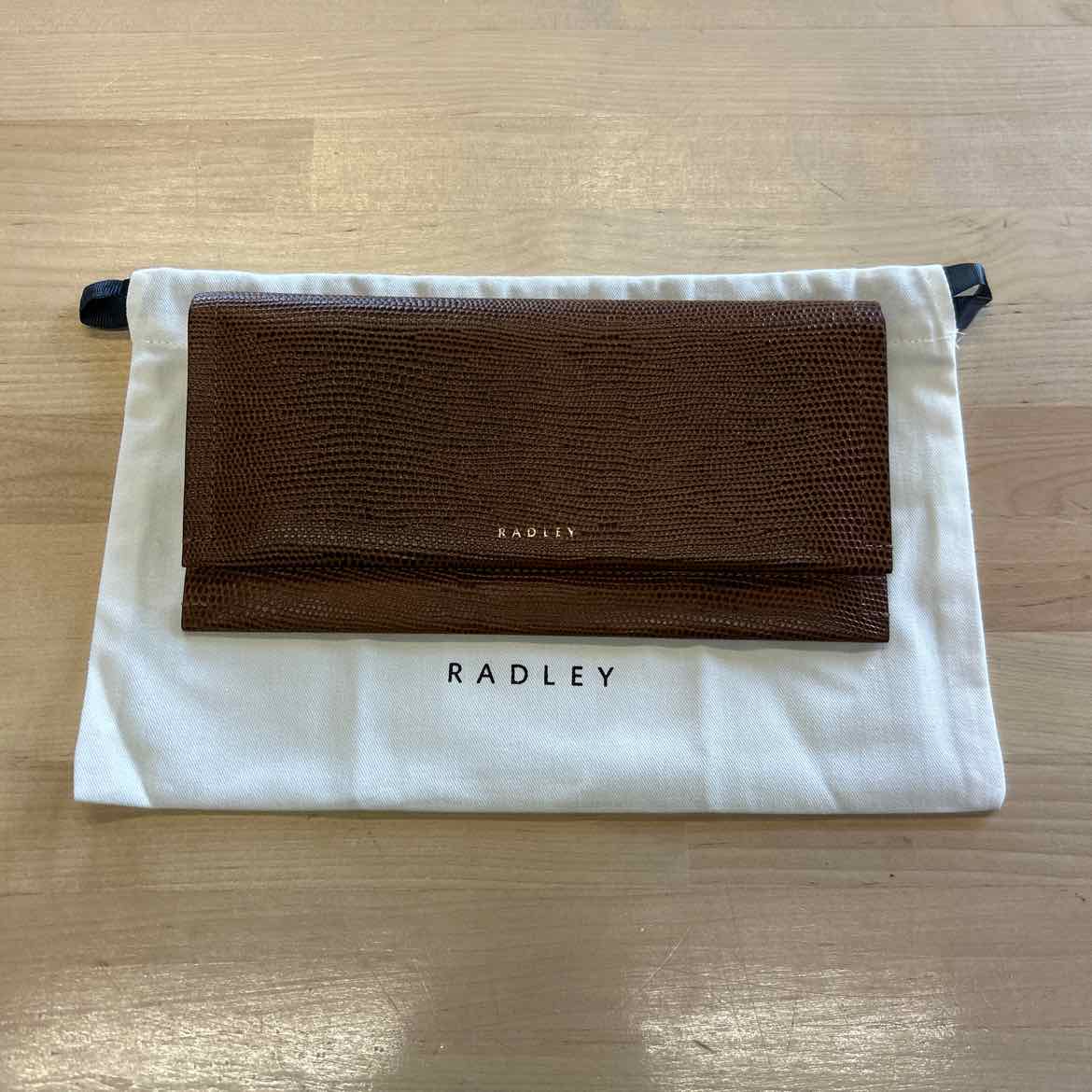 Radley London Oak Street Faux Lizard Flap Over Wallet - Saddle