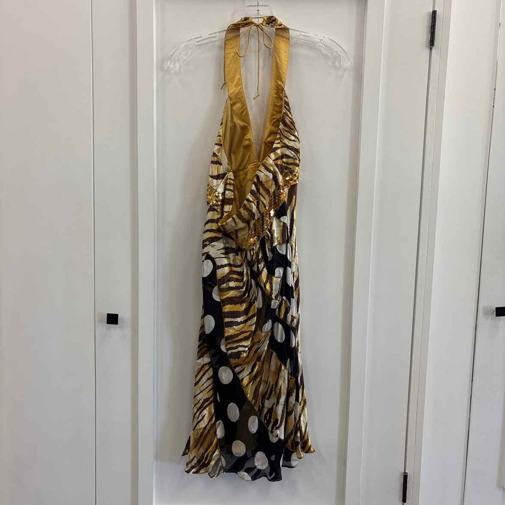 Nina Austin Size S Black & Gold Dress