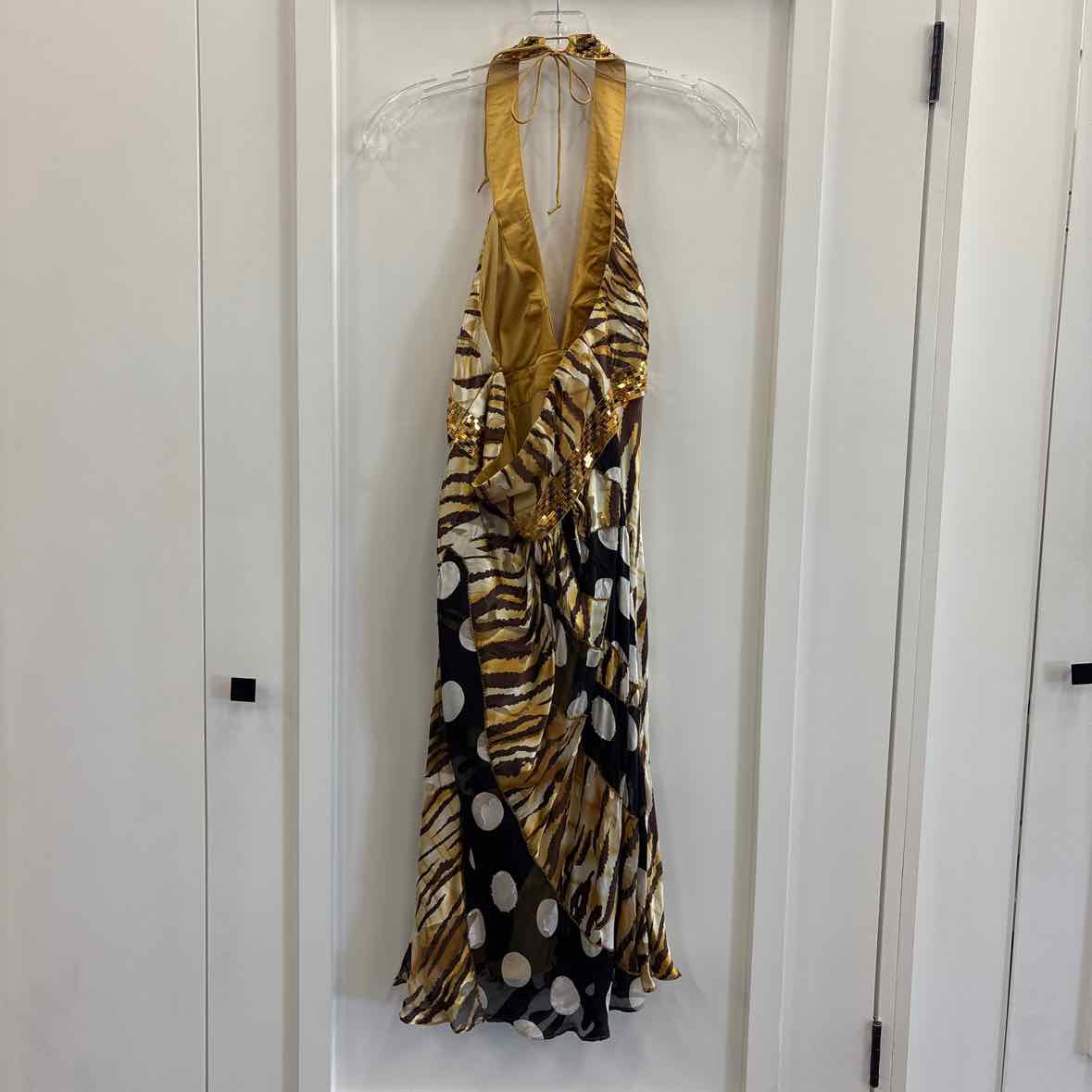 Nina Austin Size S Black & Gold Dress