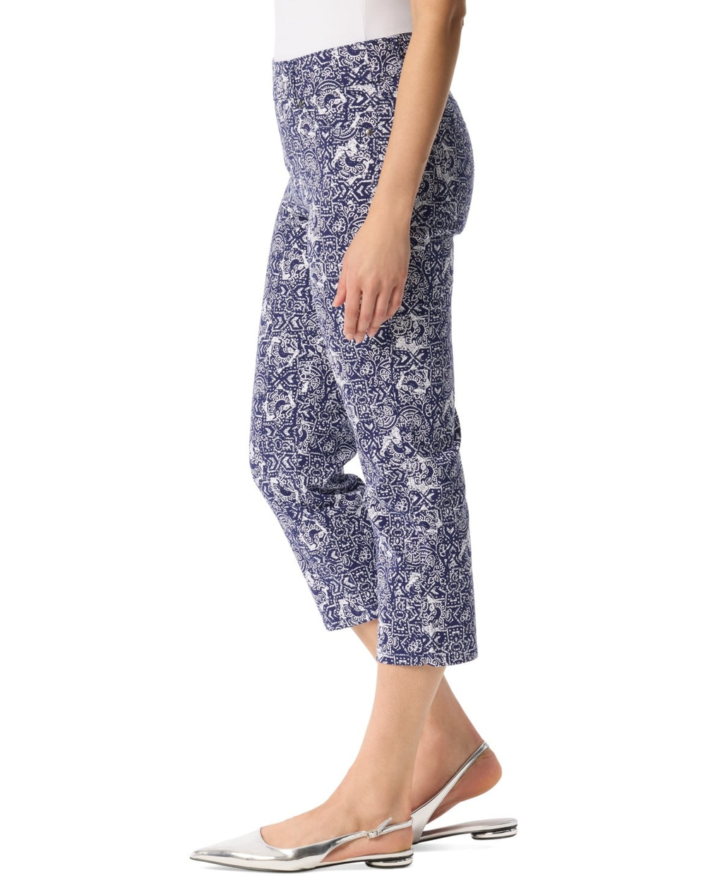 Gloria Vanderbilt Size 4 Shape Effect Printed Capri Pants