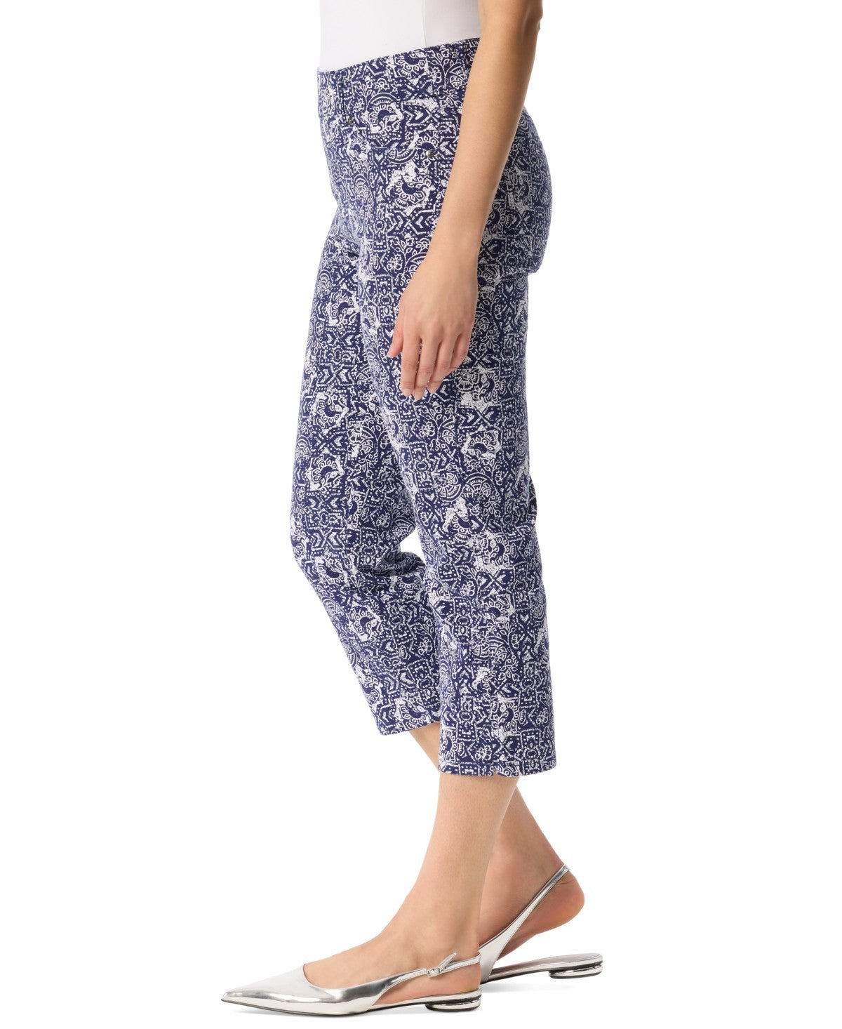 Gloria Vanderbilt Size 4 Shape Effect Printed Capri Pants