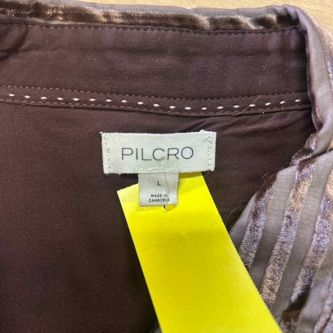 Pilcro Size L Brown Preloved Button Down LS