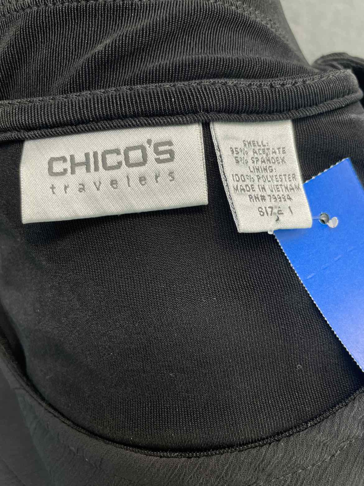 Chico's Size 1 Black Blouse