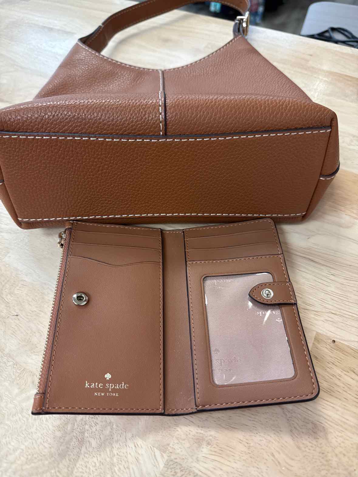 Kate Spade 454 Small  Tan Hobo Leather Preloved Handbag