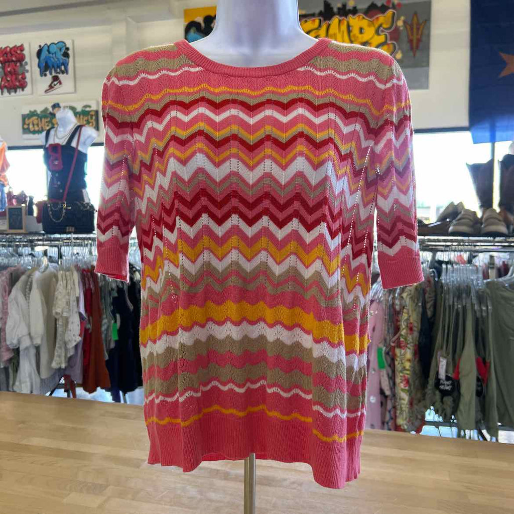 New York & Company Size L Pink Knit Preloved Knit Top
