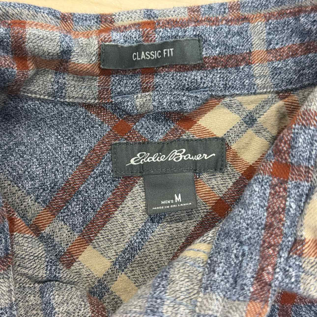 Eddie Bauer Size M Blue Preloved MENS Button Down Shirt