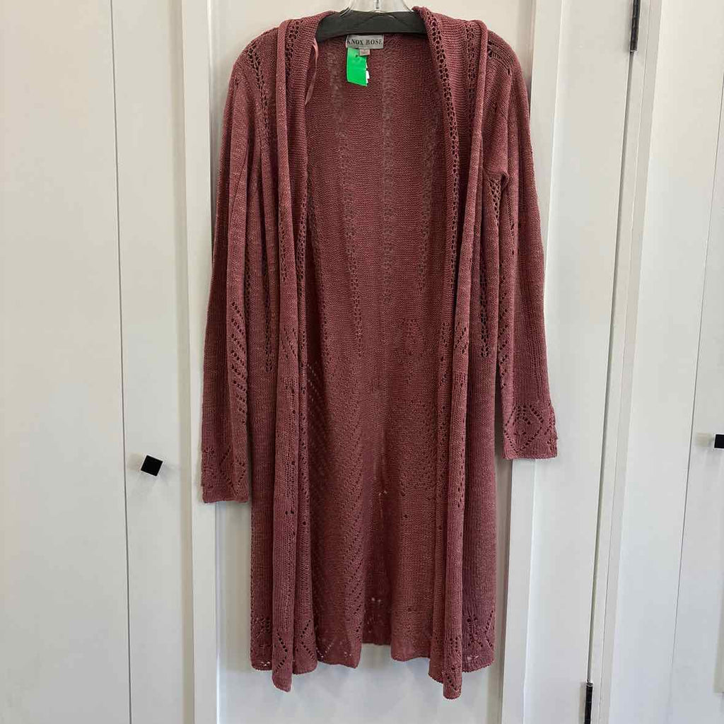 Knox Rose Size L Pink Cardigan