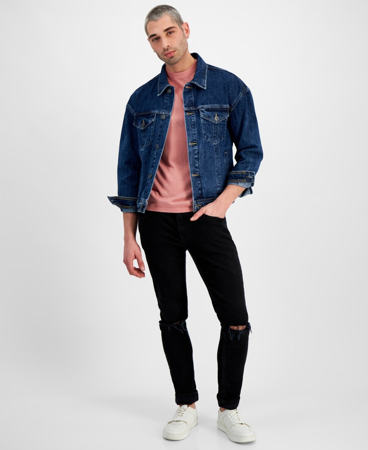 Male INC Men's Size XL Blue denim Jacket NWT