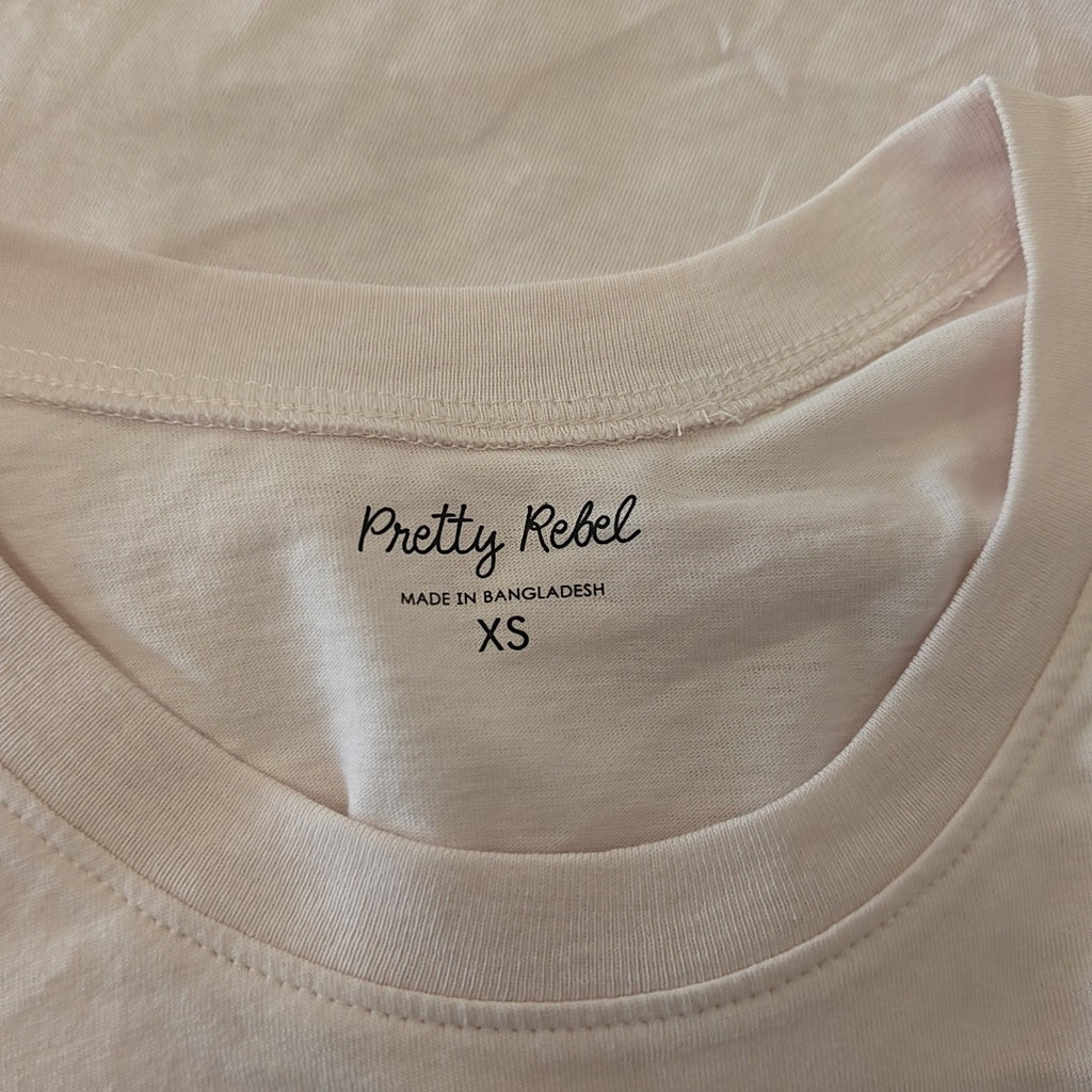 Pretty Rebel Size XS Good Karma Cotton Graphic T-Shirt