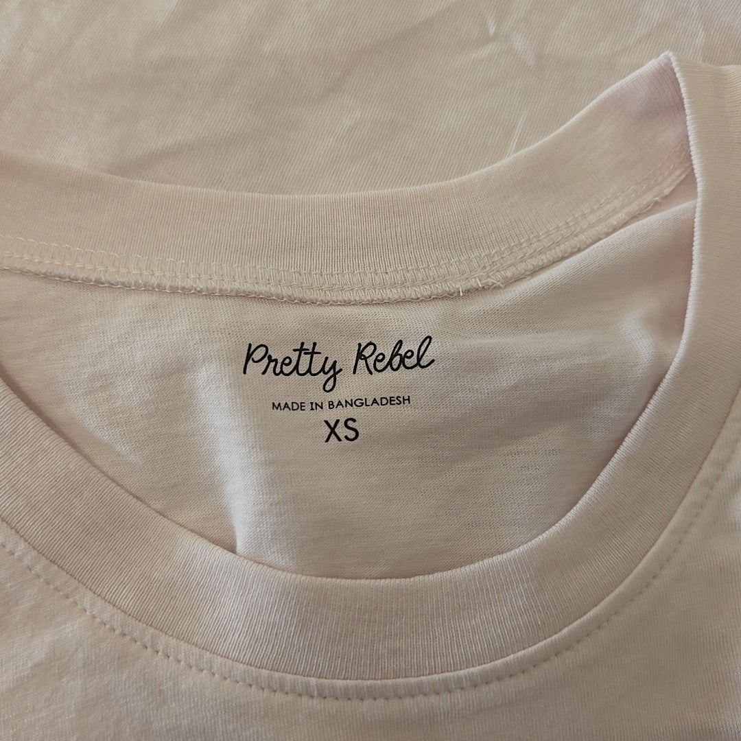 Pretty Rebel Size XS Good Karma Cotton Graphic T-Shirt