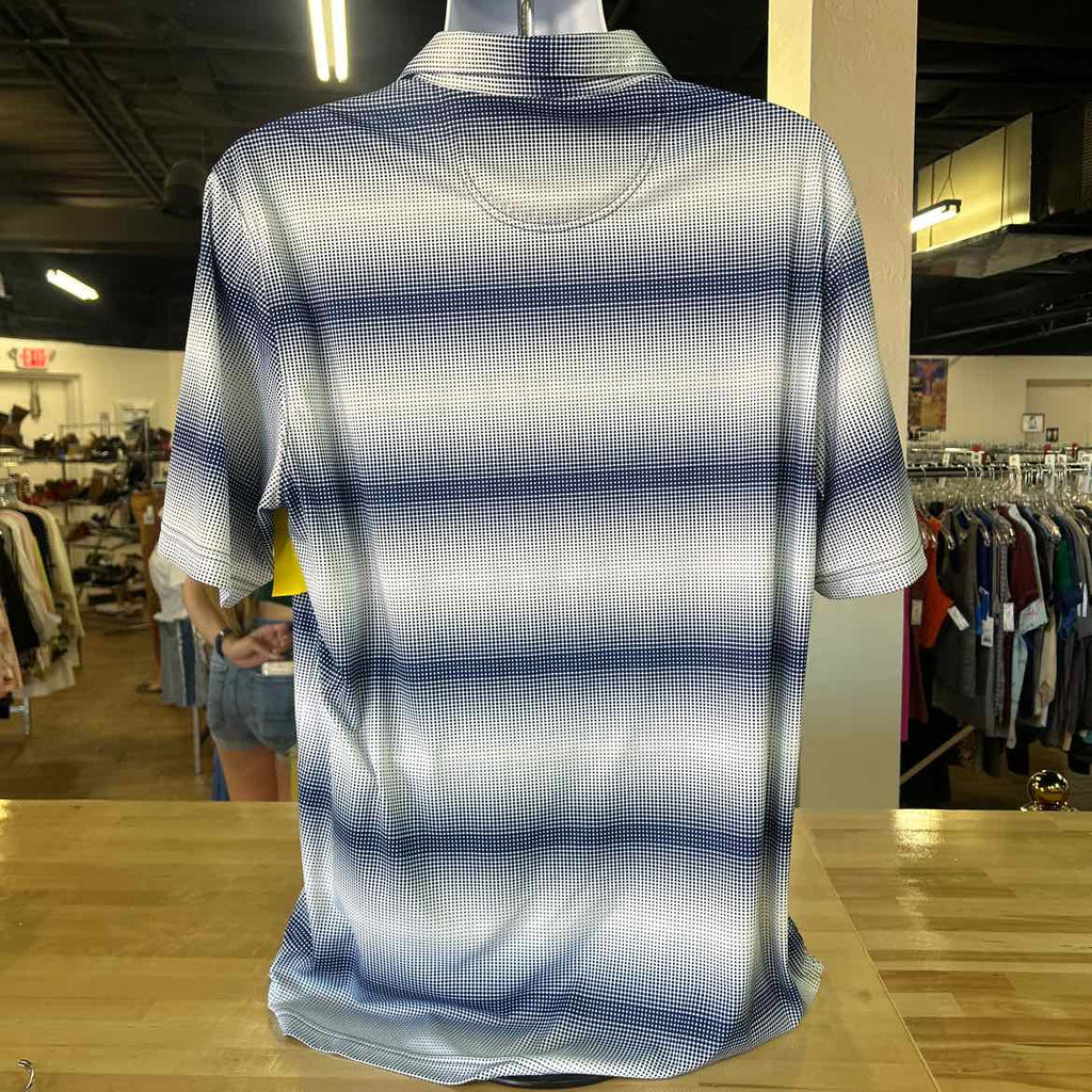 Greg Norman Size XL Blue White Preloved MENS Polo
