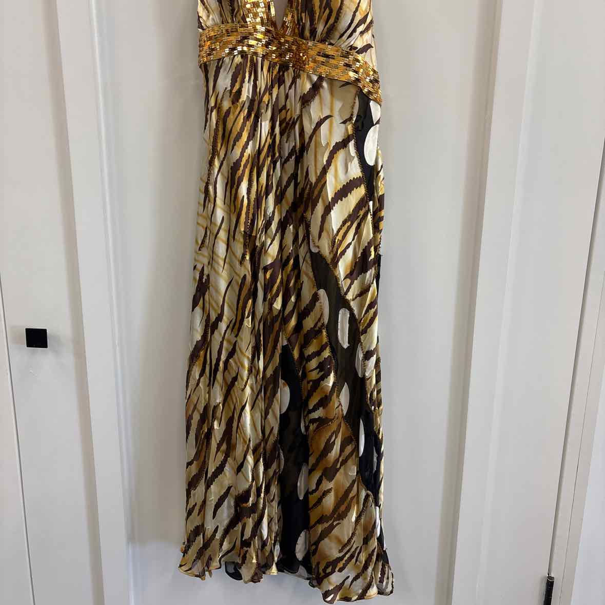 Nina Austin Size S Black & Gold Dress
