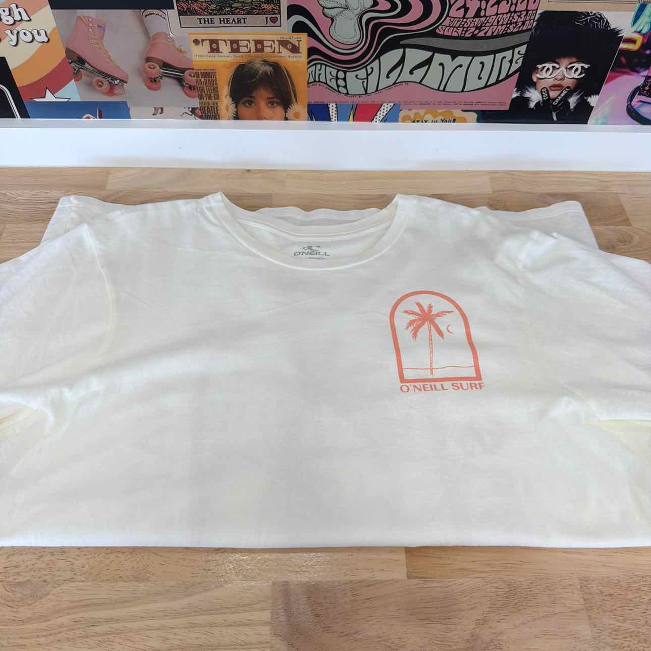 O'Neil Size XL Byron Palms Cotton Crewneck T-Shirt
