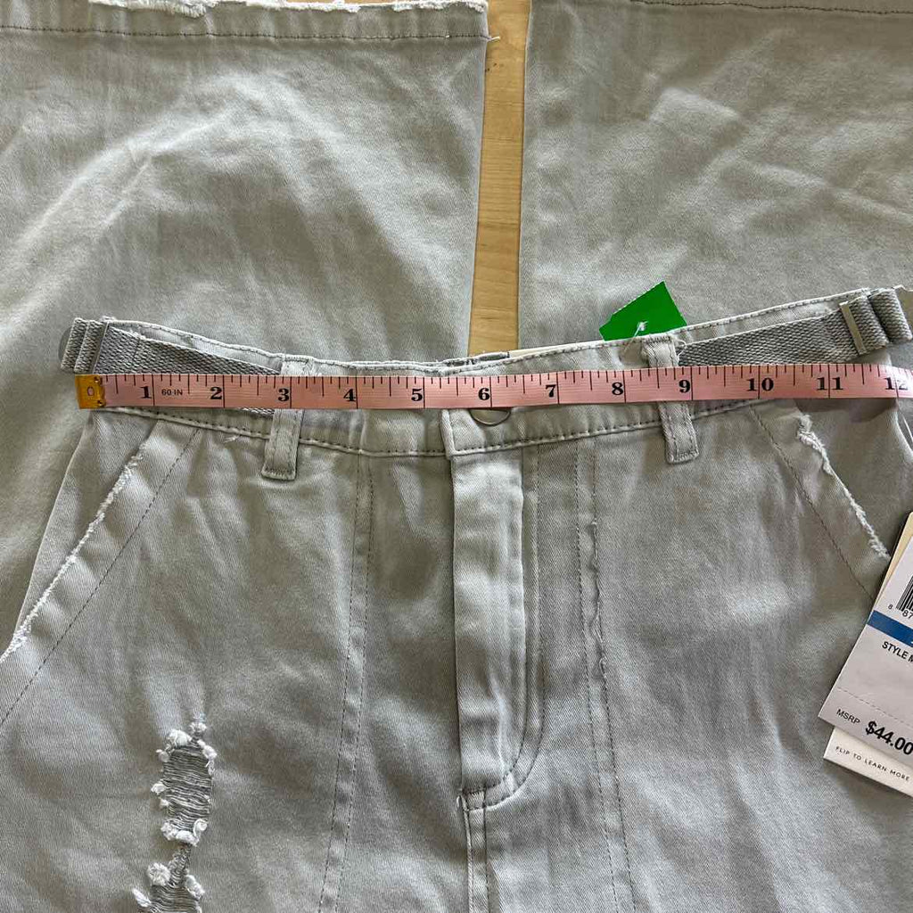 Ultra Flirt Juniors' High-Rise Washed Cargo Pants - Glacier Grey