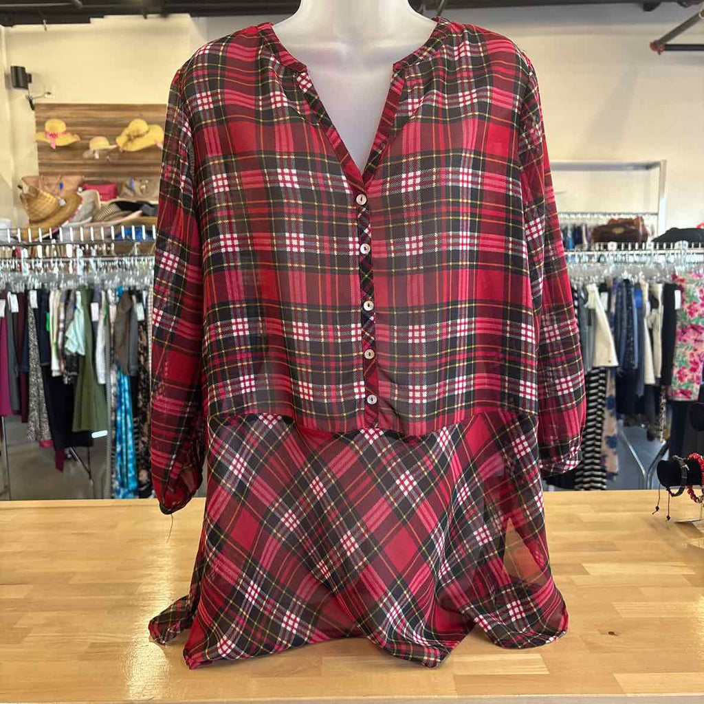 Khakis & co. Size L Red Blouse