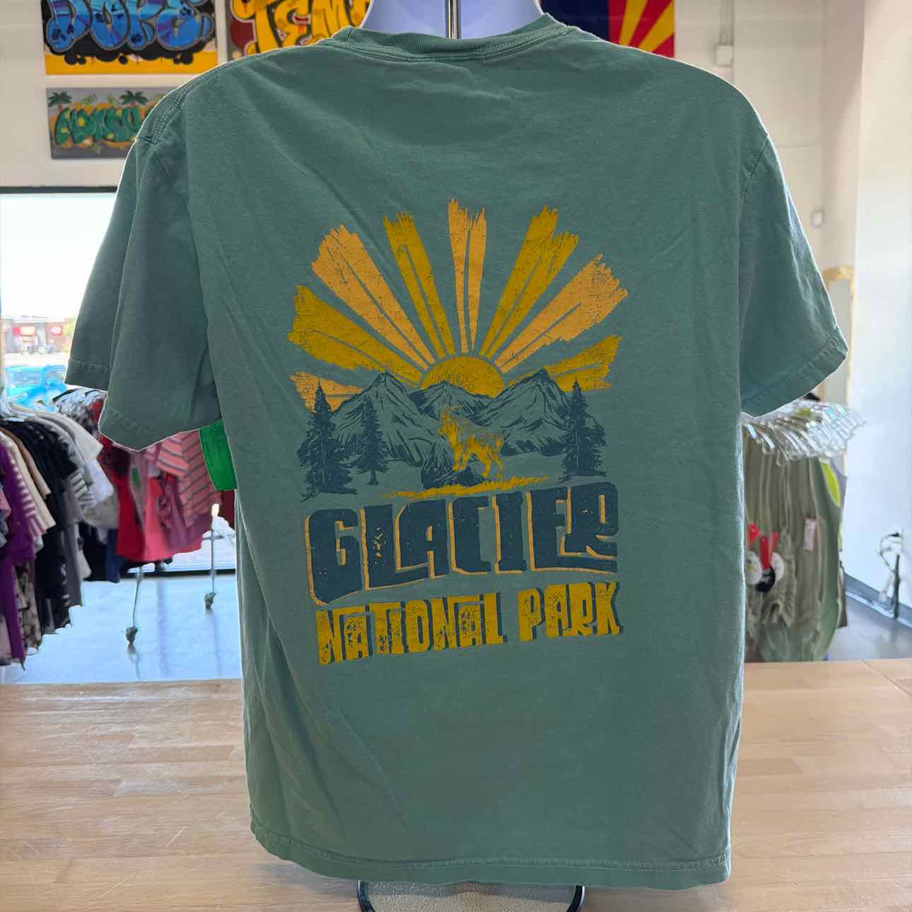 Comfort Colors Size L Blue Preloved MENS T-shirt