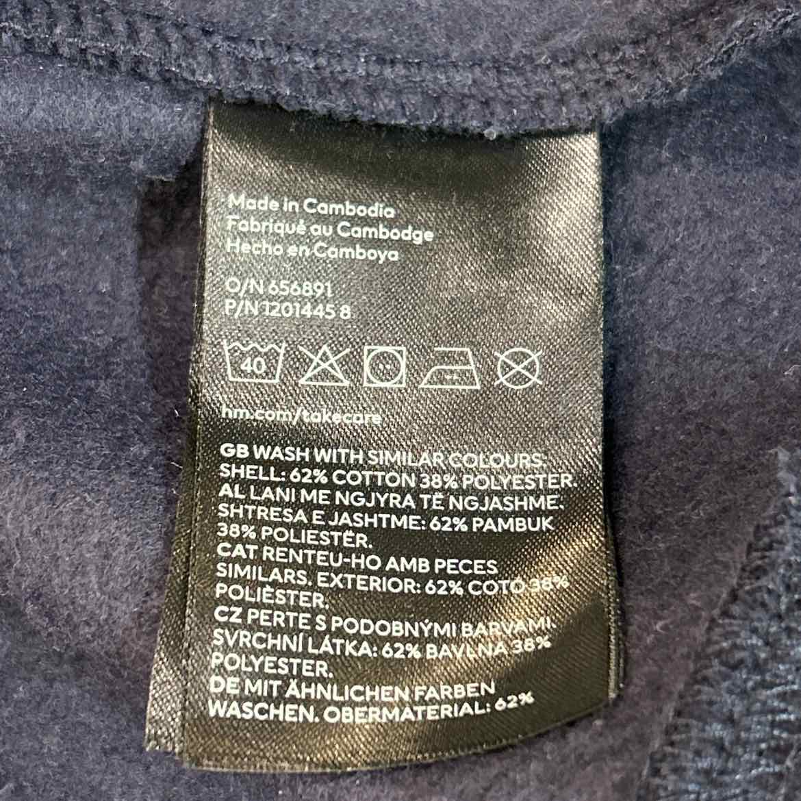 H&M Size M Navy Preloved MENS Sweatshirt