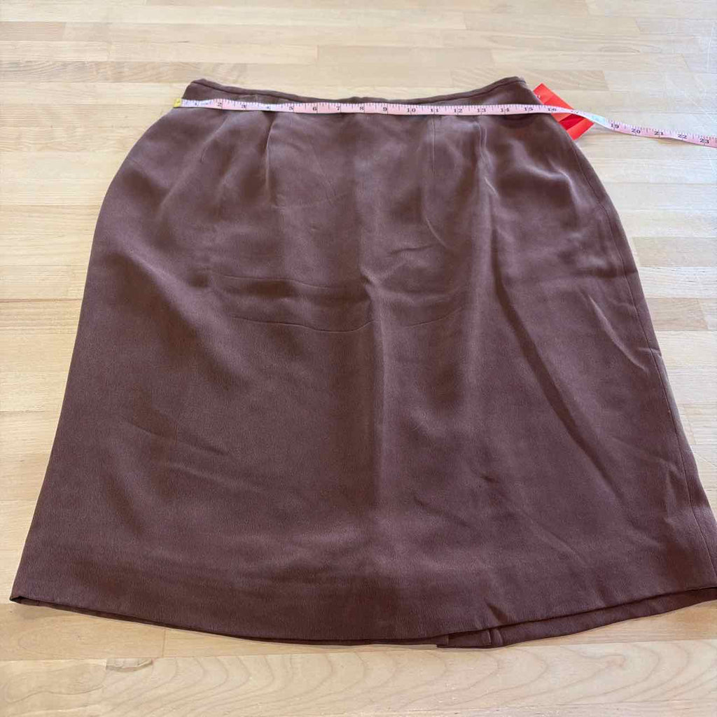 Charter Club Size 12 Brown Acetate New Skirt