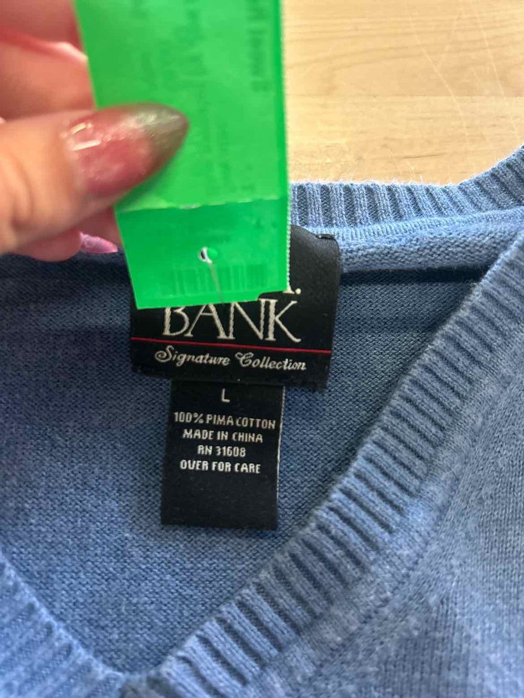 Jos.A.Bank Size L Blue Preloved Sweater