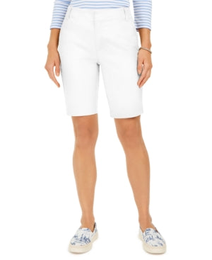 Charter Club Bermuda Twill Shorts Bright White 18