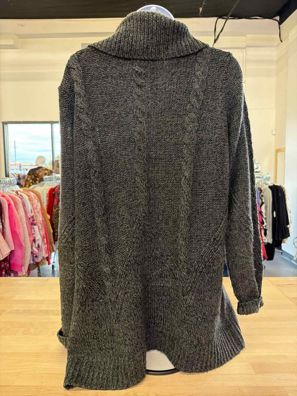 St John's Bay Size One Size Gray Cardigan