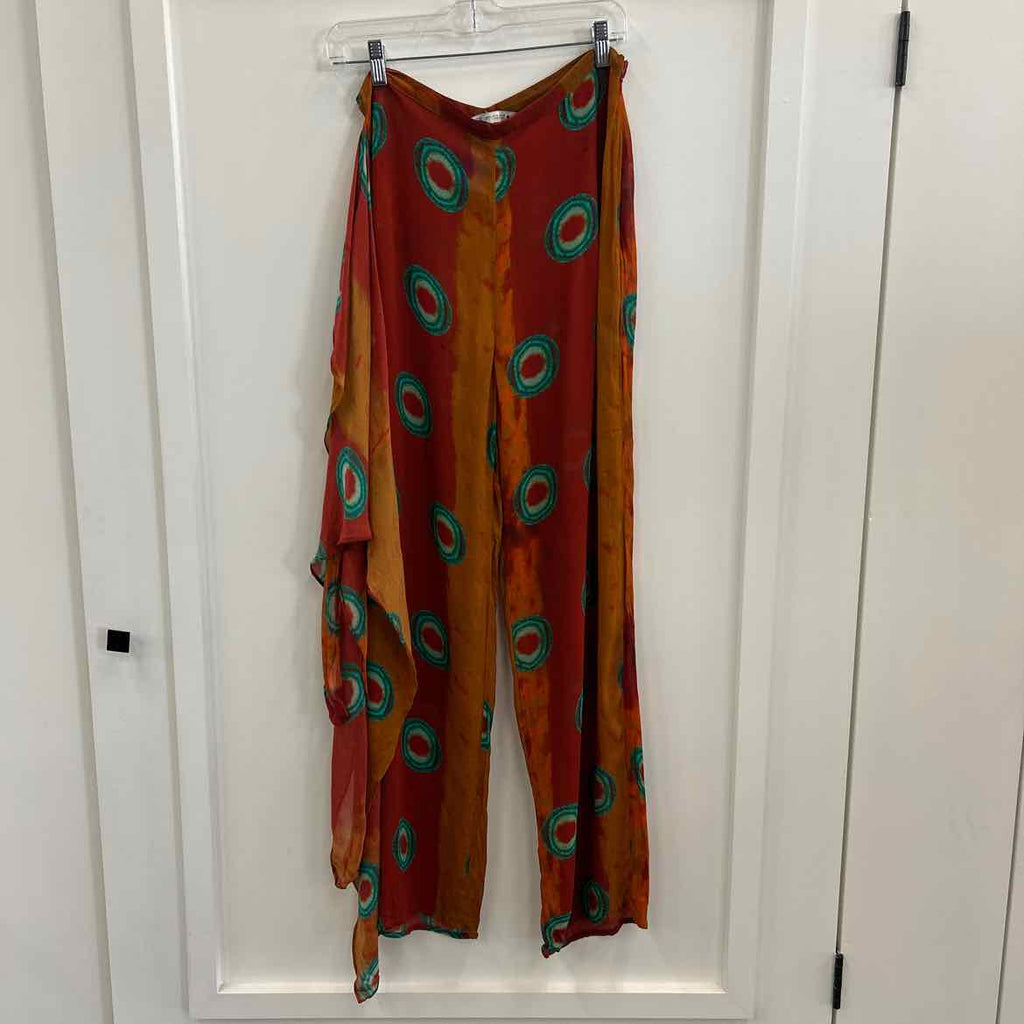 zara Size M Red/Orange Sheer Preloved Pants