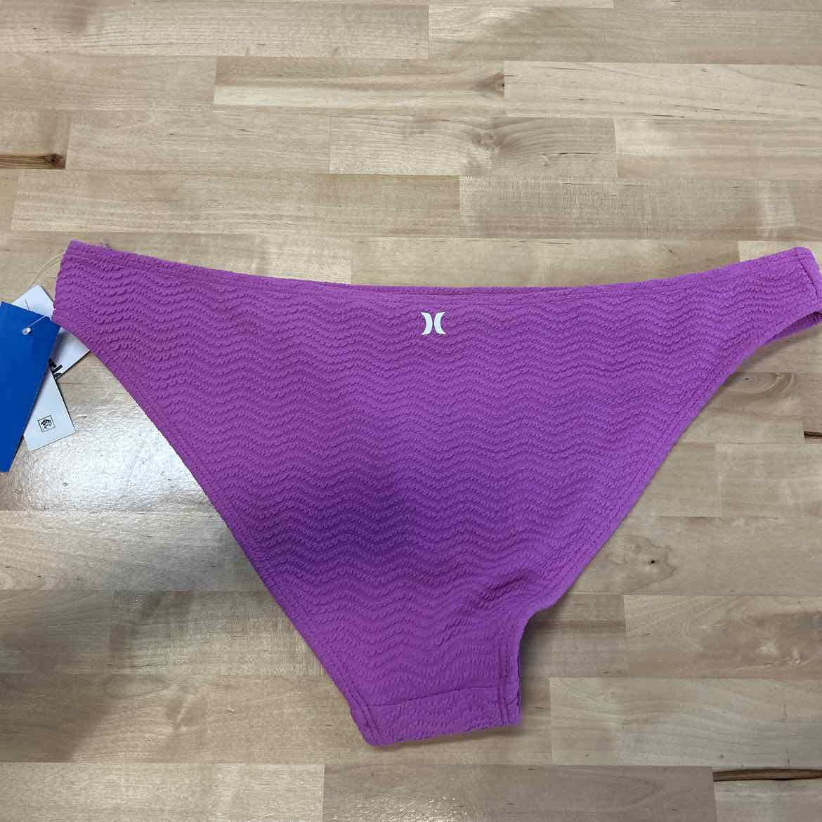 Hurley Size XL Wave Srunch Moderate Bikini Bottoms - Orchid