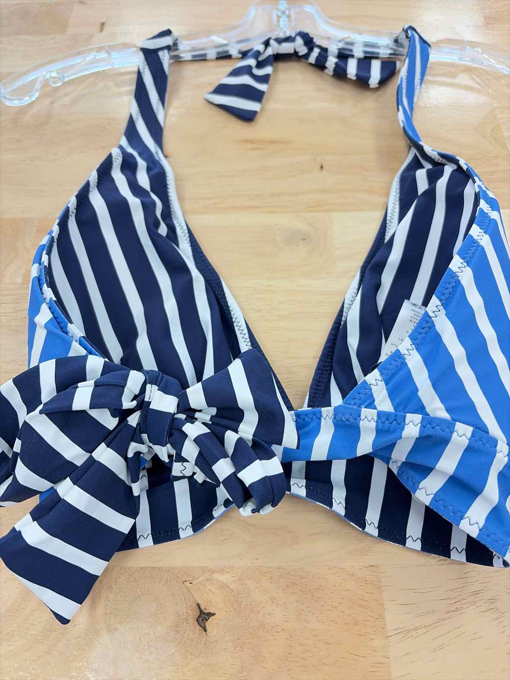 Tommy Bahama Size M Coastline Stripe Rerversible Halter Top Mare Navy