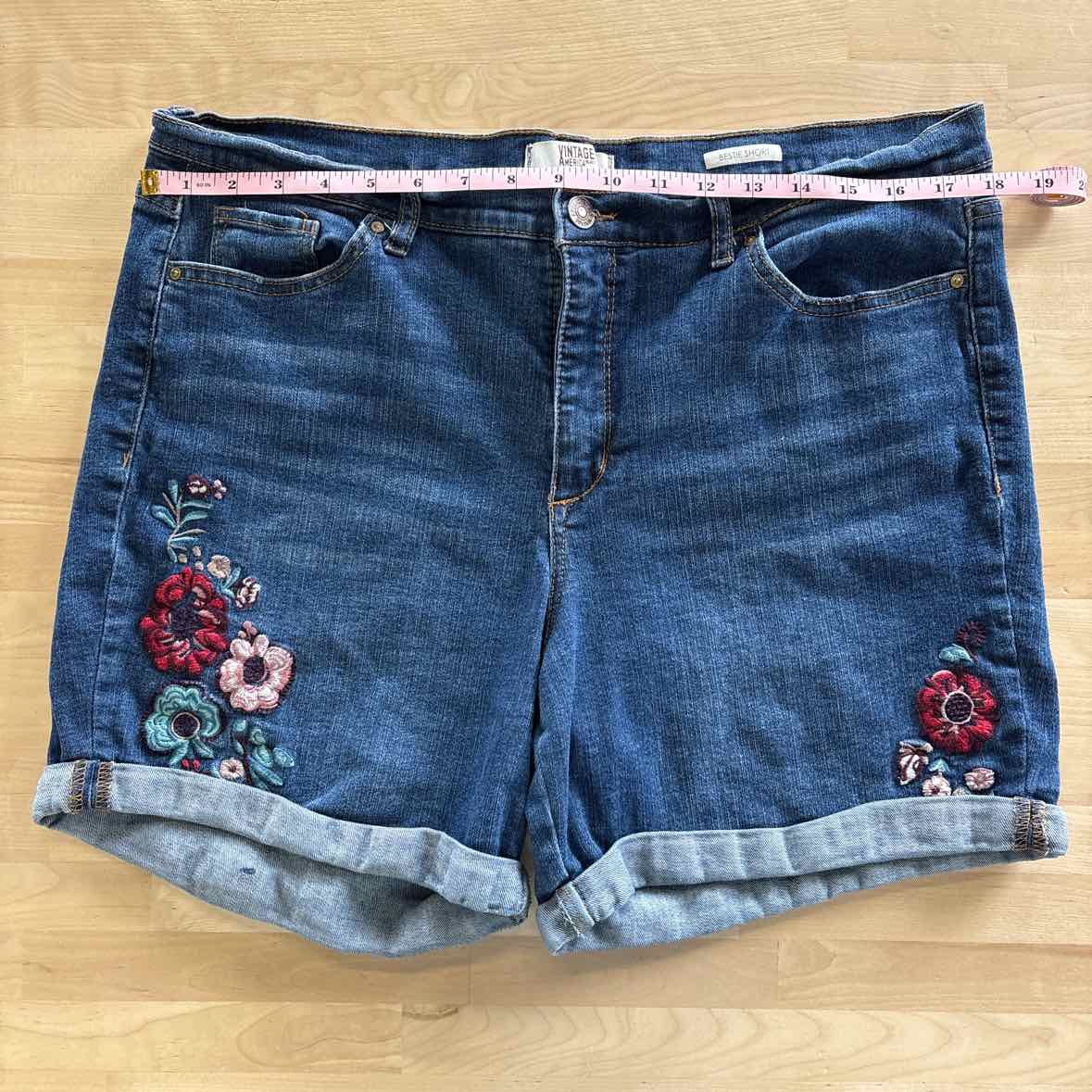 Vintage America Size 14 Blue Shorts