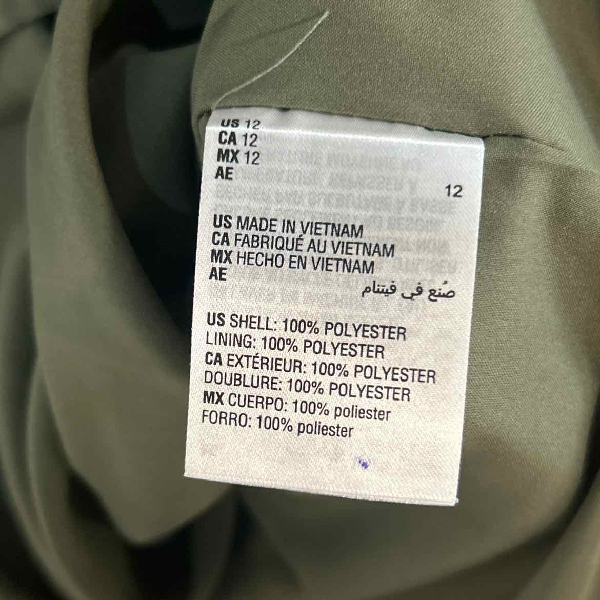 Bar III Size 12 Green Preloved Dress
