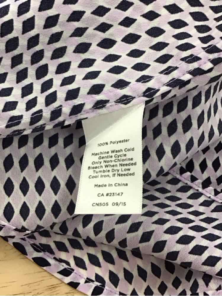 Talbots Size S Purple Print Preloved Sleeveless