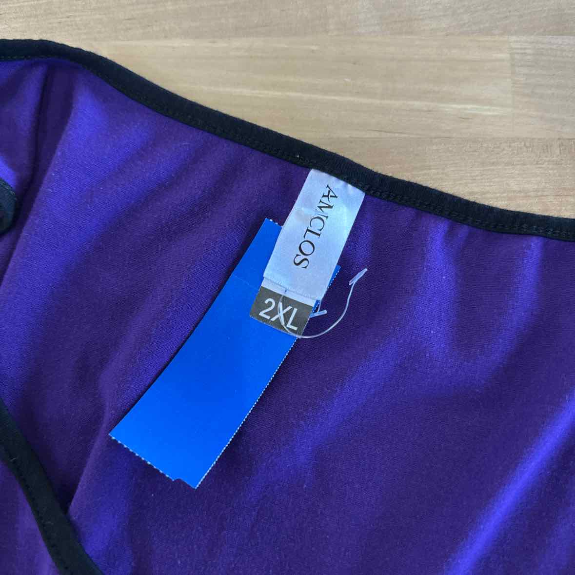 Amclos Size 2XL Purple Blouse