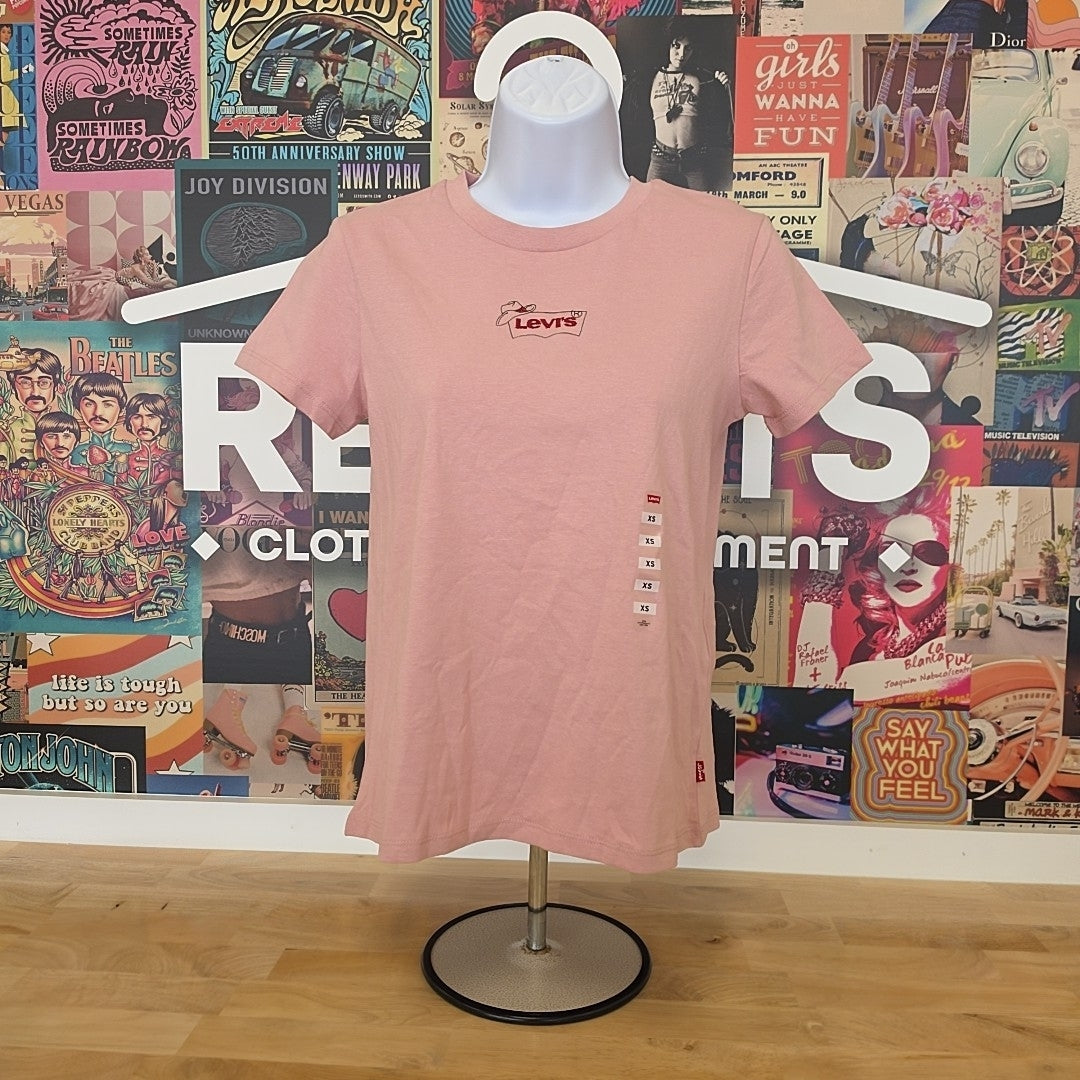 Levi's Size XS Perfect Graphic Logo Cotton T-shirt