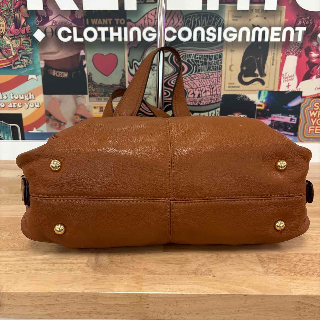 Michael Kors Brown Pebbled Leather Preloved Handbag