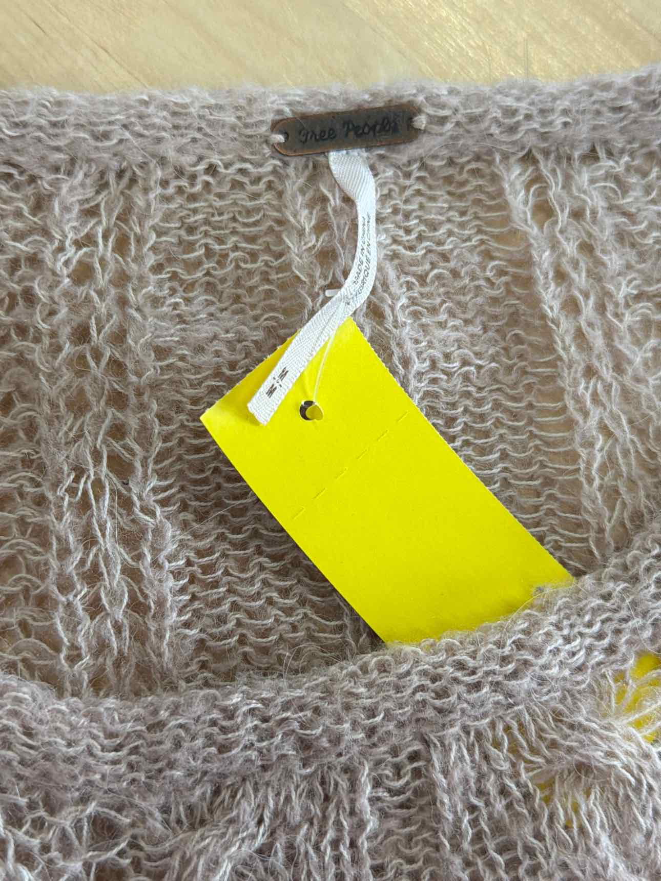 Free People Size M Pink Knit Sweater