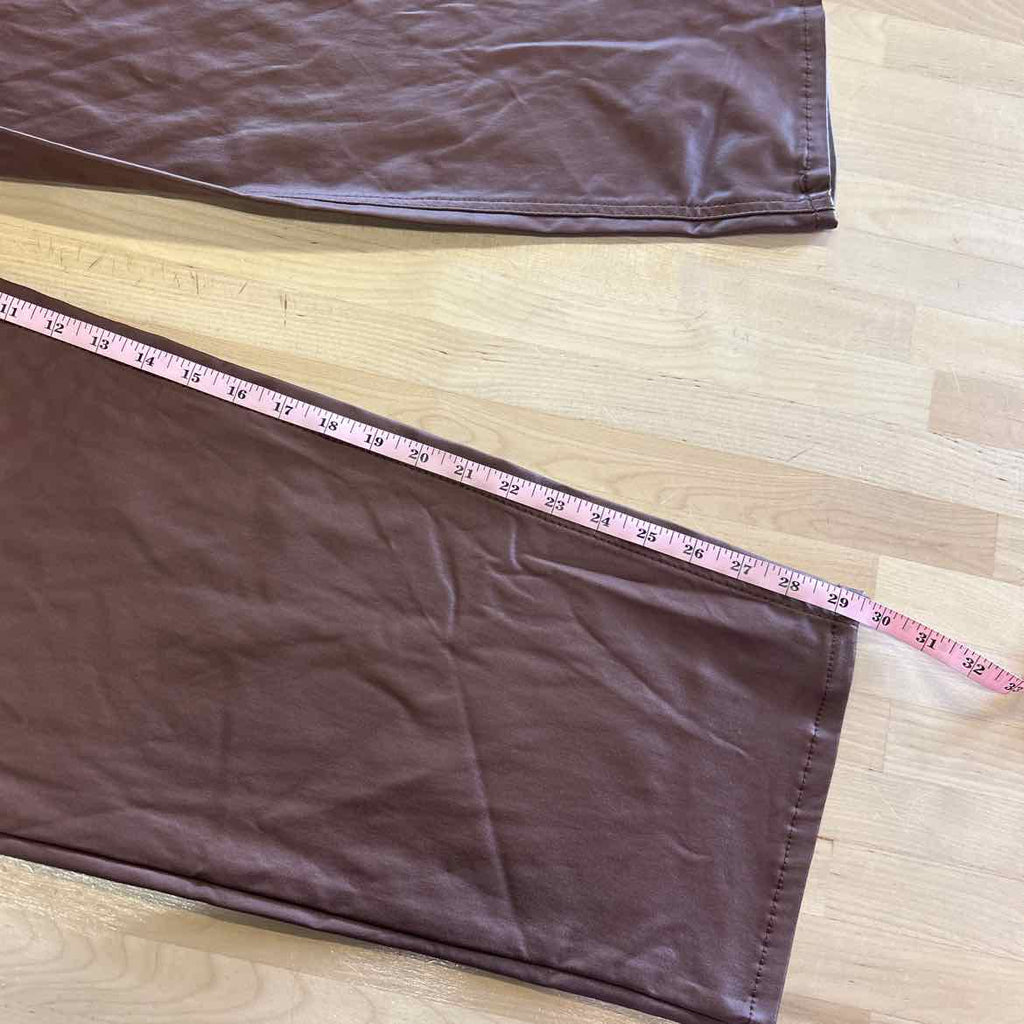 Almost Famous Juniors' 90s Faux-Leather Wide-Leg Pants