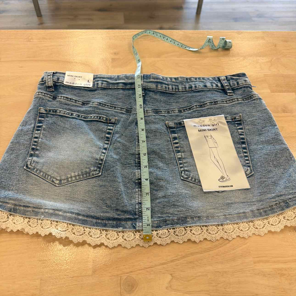 Madden Girl Size L Blue New Skirt
