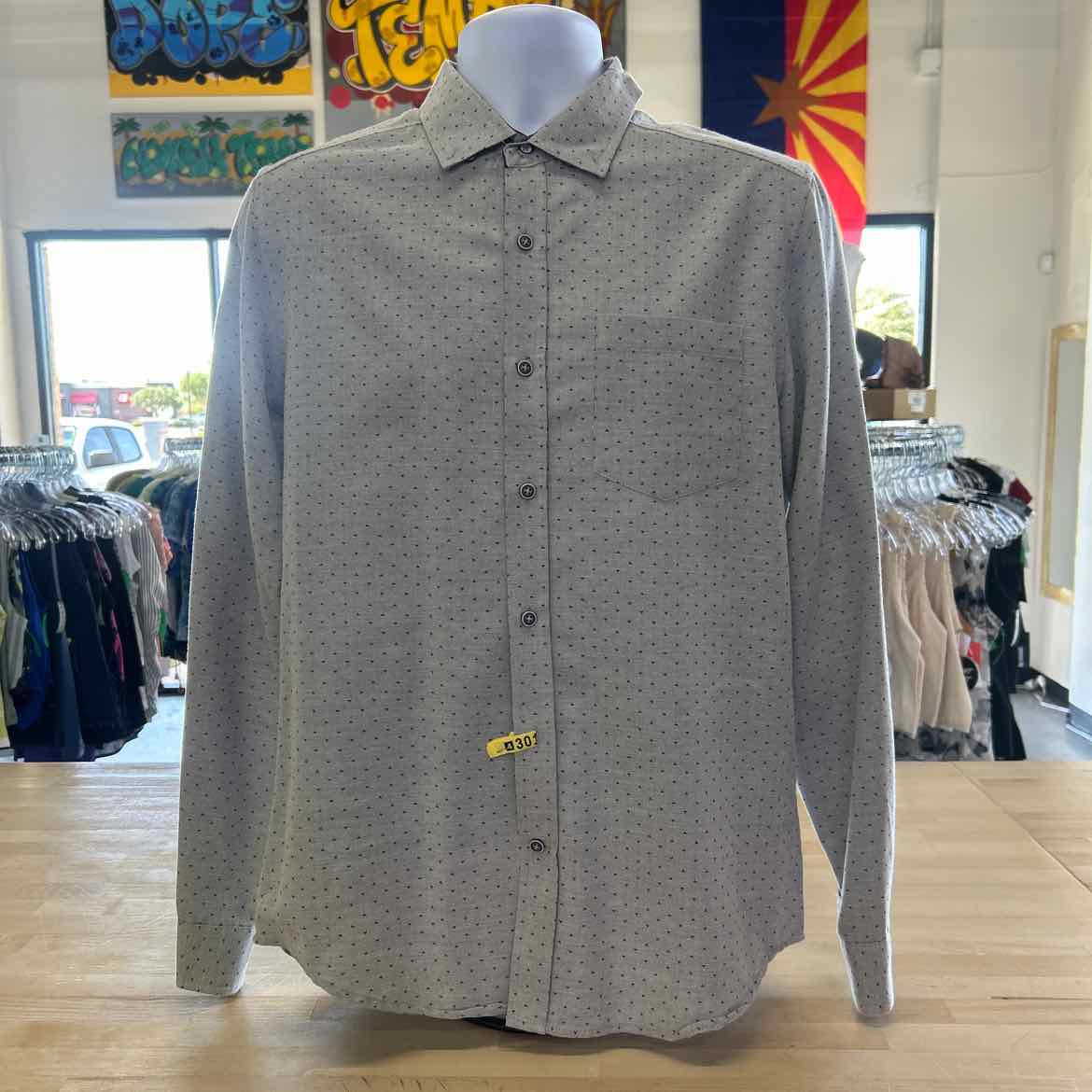Heritage Size M Gray Preloved Button Down LS