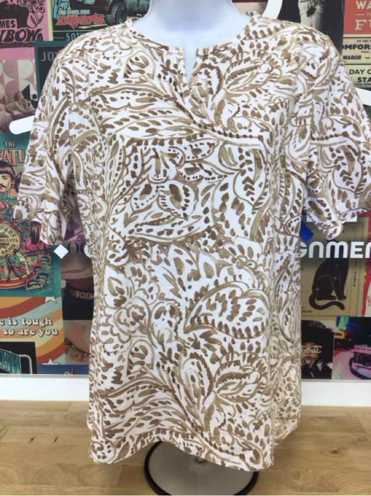 Talbots Size L Tan Preloved Shirt