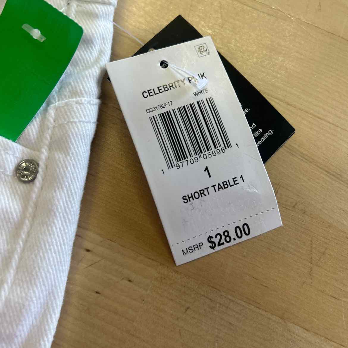 Celebrity Pink Juniors' 4" High-Rise Curvy Denim Shorts - White - 1