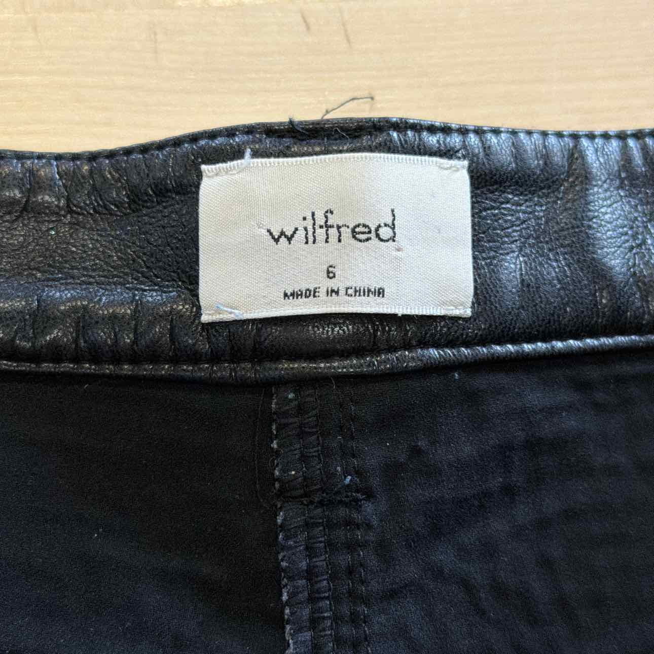Wilfred Size 6 Black Leather Preloved Pants