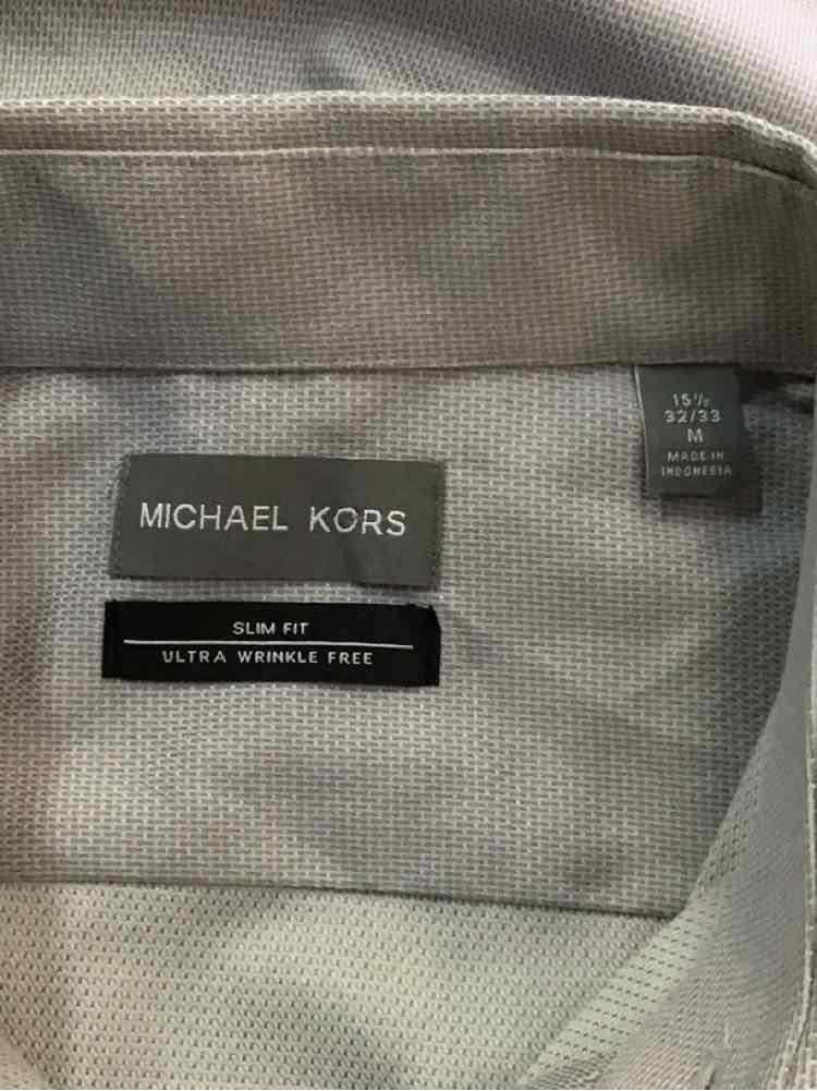 Michael Kors Size M Gray New MENS Button Down Shirt